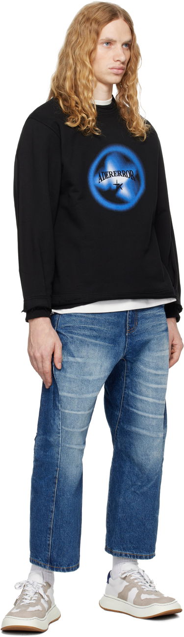Huppari ADER ERROR Black Graphic Sweatshirt Musta | BN01FWSW0102BK, 3