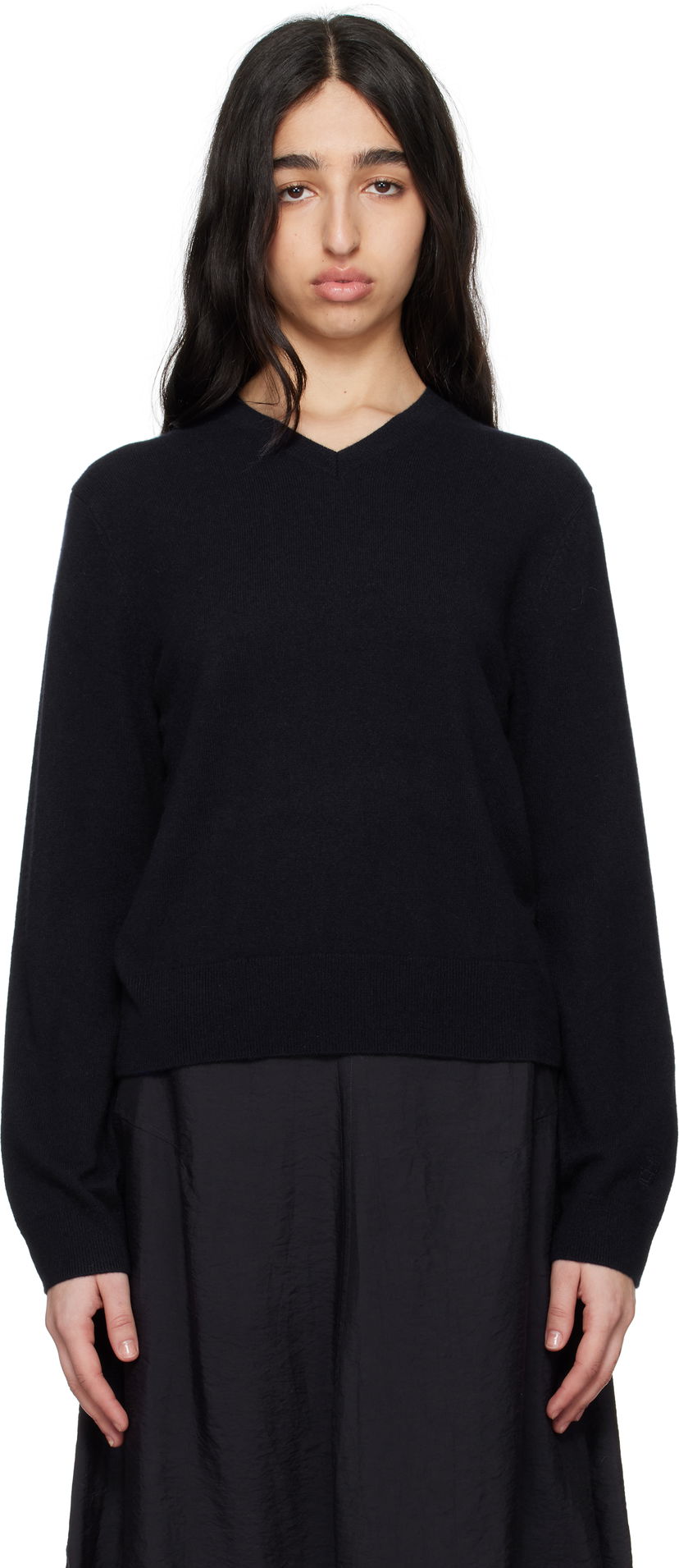 Villapaita TOTEME TOTEME Classic V-Neck Sweater Musta | 252-WRT0432-YA0016