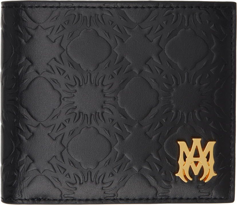 Lompakko AMIRI Quad Embossed Leather Bifold Wallet Musta | AMACBI1010
