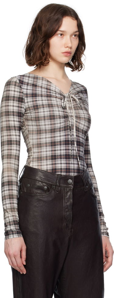 T-paita Acne Studios Acne Studios Faded Check Long Sleeve Top Monivärinen | AC0729-, 1