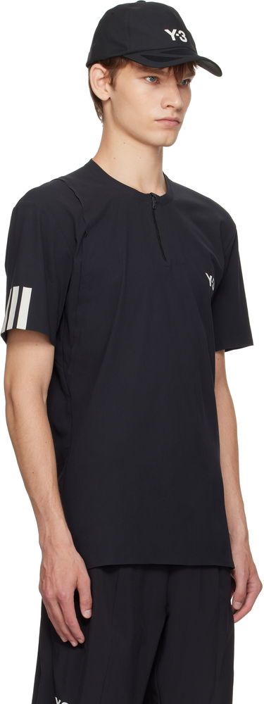 T-paita Y-3 Y-3 Zip Tee Musta | JY6946, 4