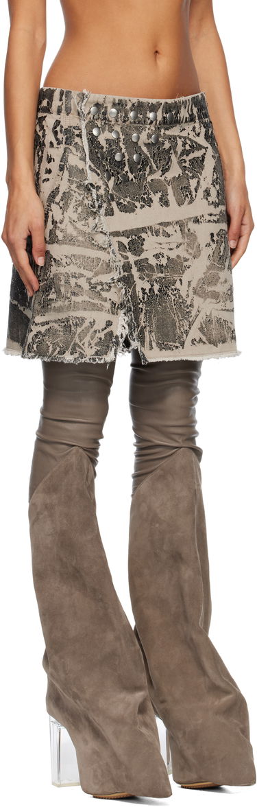 Hame Rick Owens Concordians Sisynap Studded Distressed Miniskirt Monivärinen | DS02E7329 DWF, 1