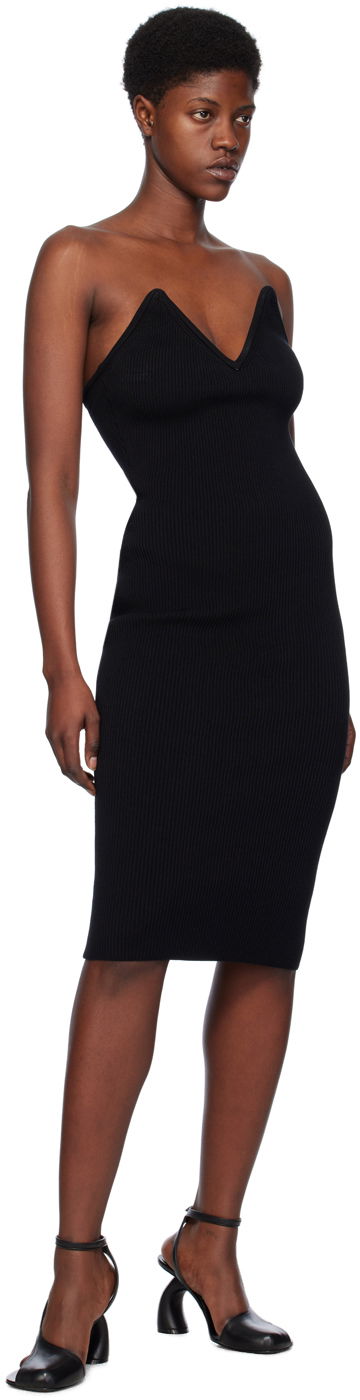 Mekko Coperni V-Neck Midi Dress Musta | COPML91852, 3