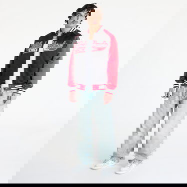 Bomber-takki Mitchell & Ness Mitchell & Ness NHL Blackhawks Double Clutch Satin Jacket Punainen | JK9196-CBHBKSC, 5