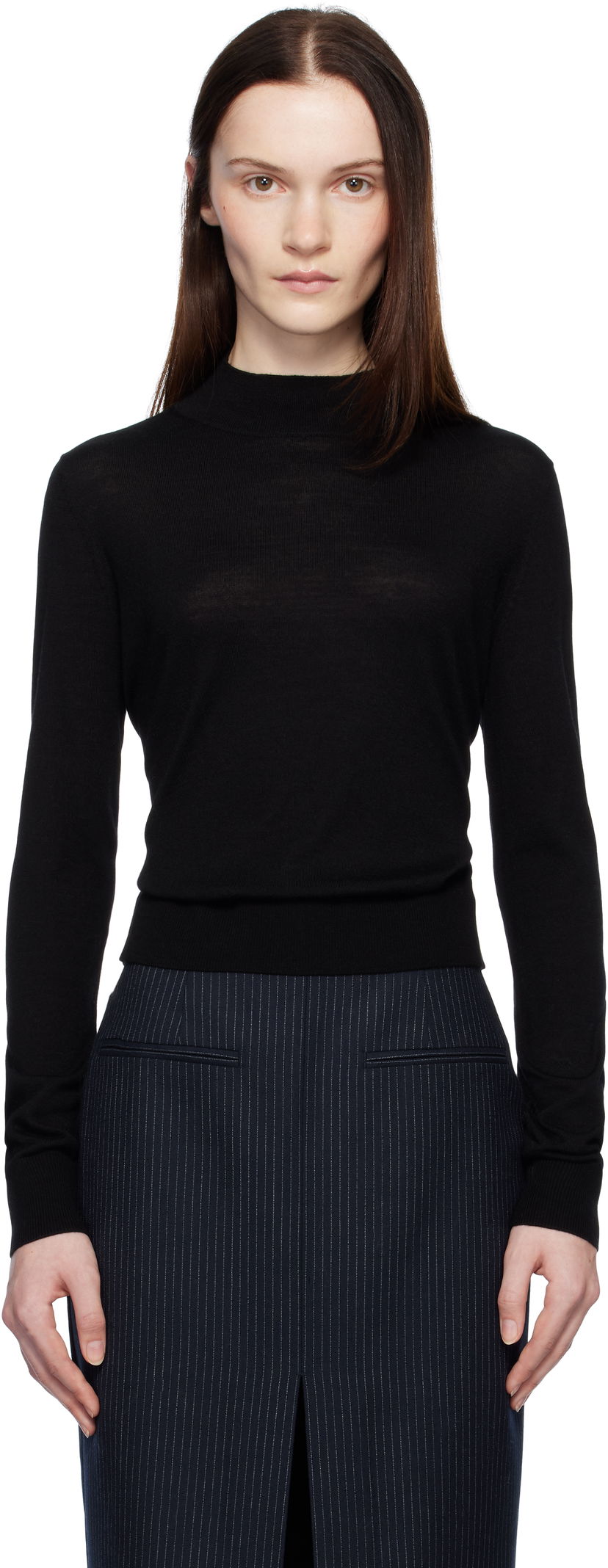 Villapaita Anine Bing Monique Long Sleeve Sweater Musta | A-09-10130-BLK1
