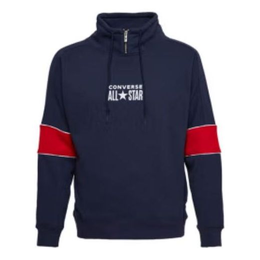 Huppari Converse All Star Funnel Neck Quarter Zip Sweatshirt Sininen | 10018299-A01