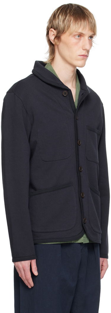 Takki Universal Works Universal Works Button Jacket Tummansininen | P3081, 1