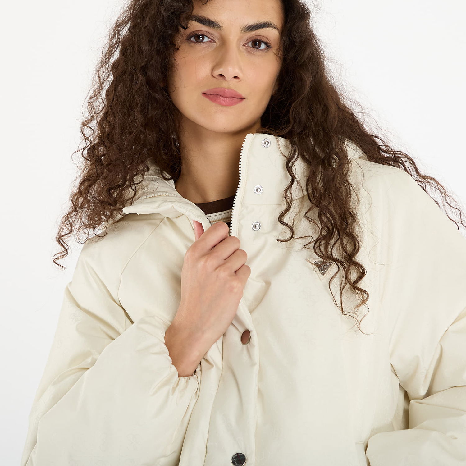 Puffer takki GUESS 4G Boxy Puffer Jacket Valkoinen | V5BL07WGLW2-F0YN, 1