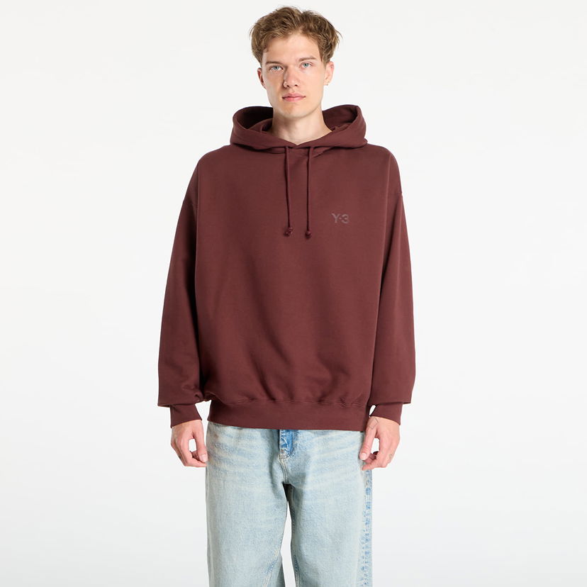 Huppari Y-3 Fl Hoodie UNISEX Mystery Brown L Ruskea | KA3111