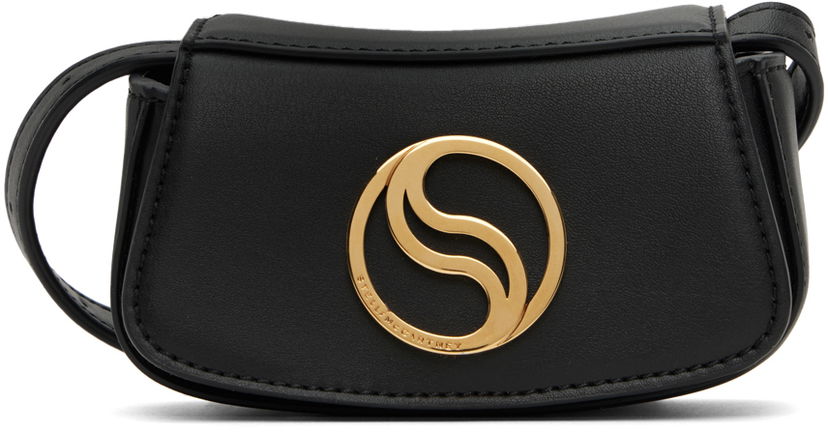 Olkalaukku Stella McCartney Small S-Wave Shoulder Bag Musta | 7B0026WP0109
