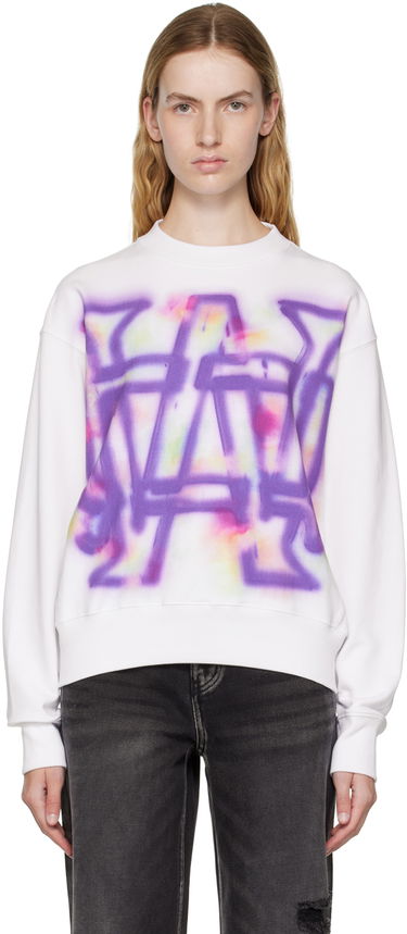 Villapaita We11done We11done Rainbow Symbol Sweatshirt Valkoinen | WD-TS3-22-829-U-WH, 0