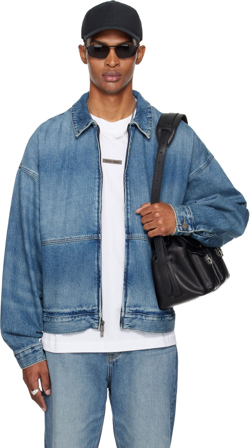 Takki Fear of God Fear of God ESSENTIALS Denim Trucker Jacket Sininen | 202SP254270F