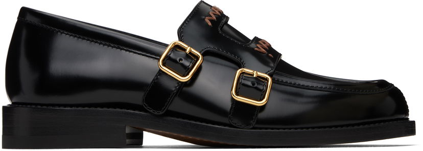 Vaatteet Marni Marni Bambi 3.0 Double Buckle Loafers Musta | MOMS006002 PS679
