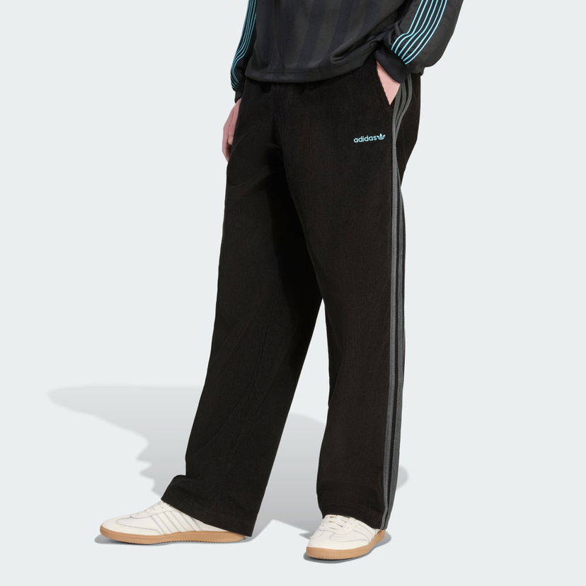 Housut adidas Performance Corduroy Wide Leg Pants Musta | JX3107