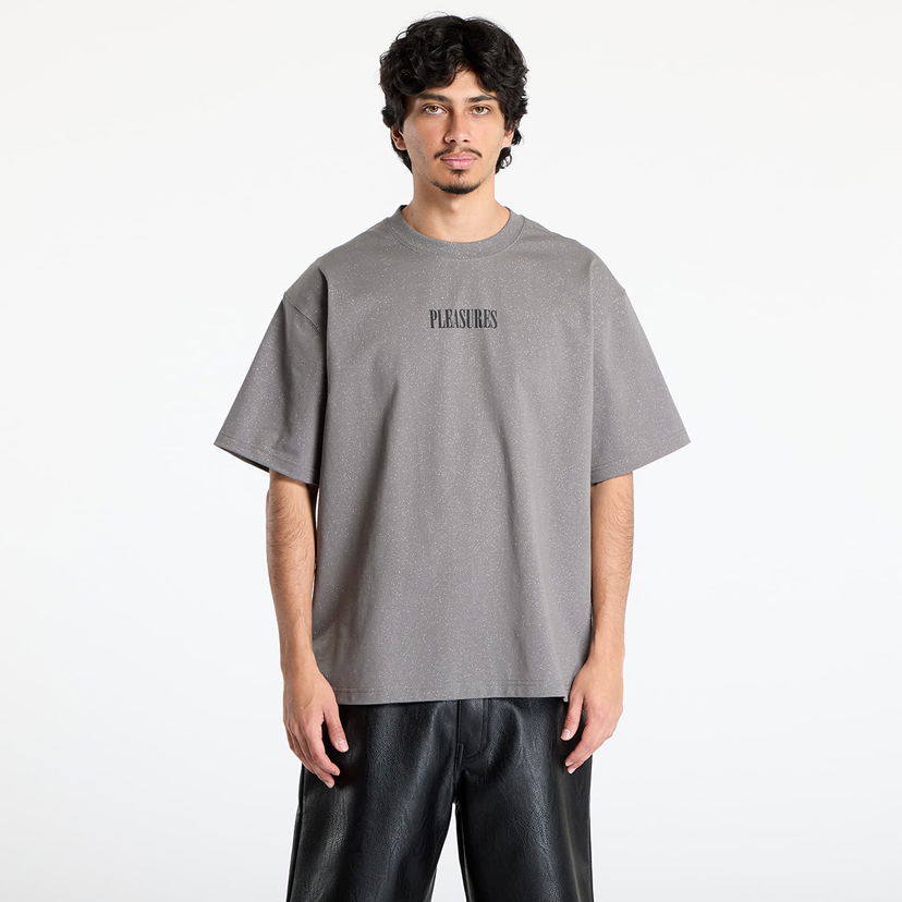 T-paita Pleasures PLEASURES Onyx Glitter T-Shirt Harmaa | P25SU023 GREY