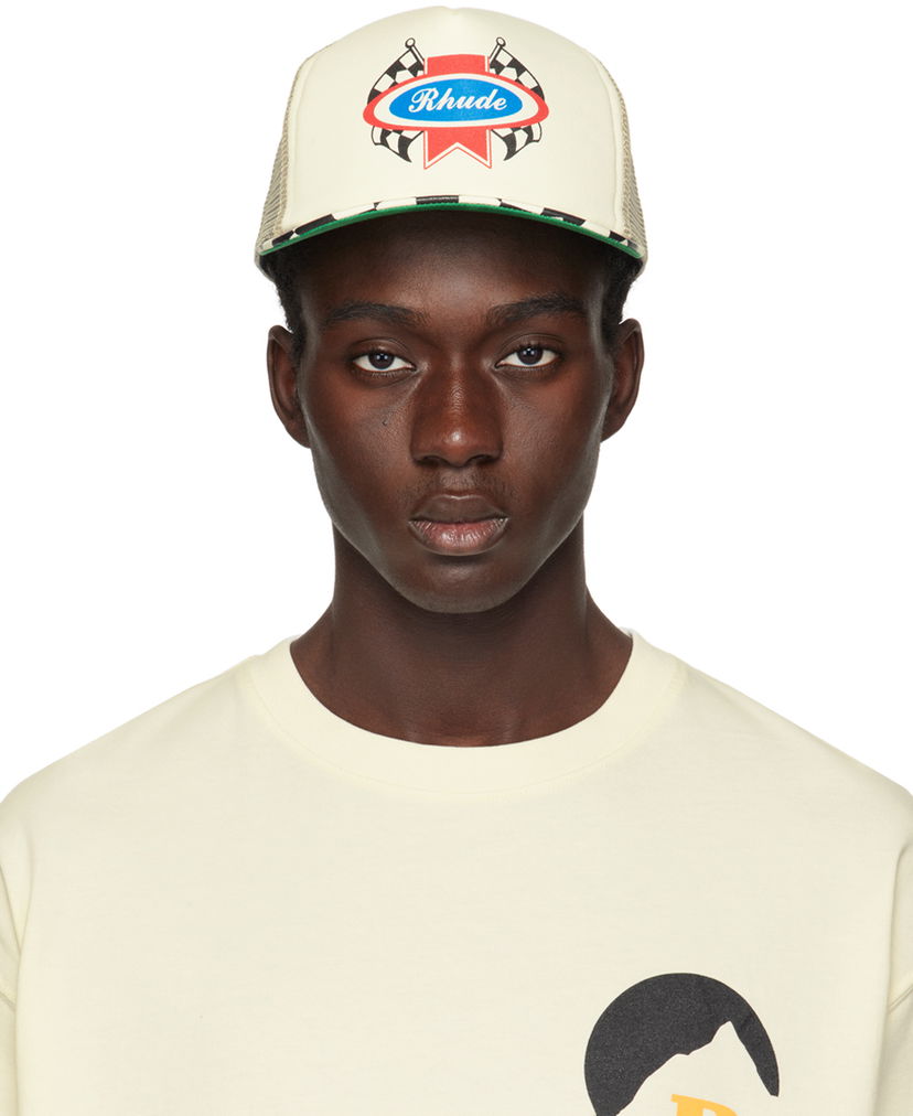 Korkki Rhude Chevron Rally Cap "Off-White" Beige | RHPS24HA01608019
