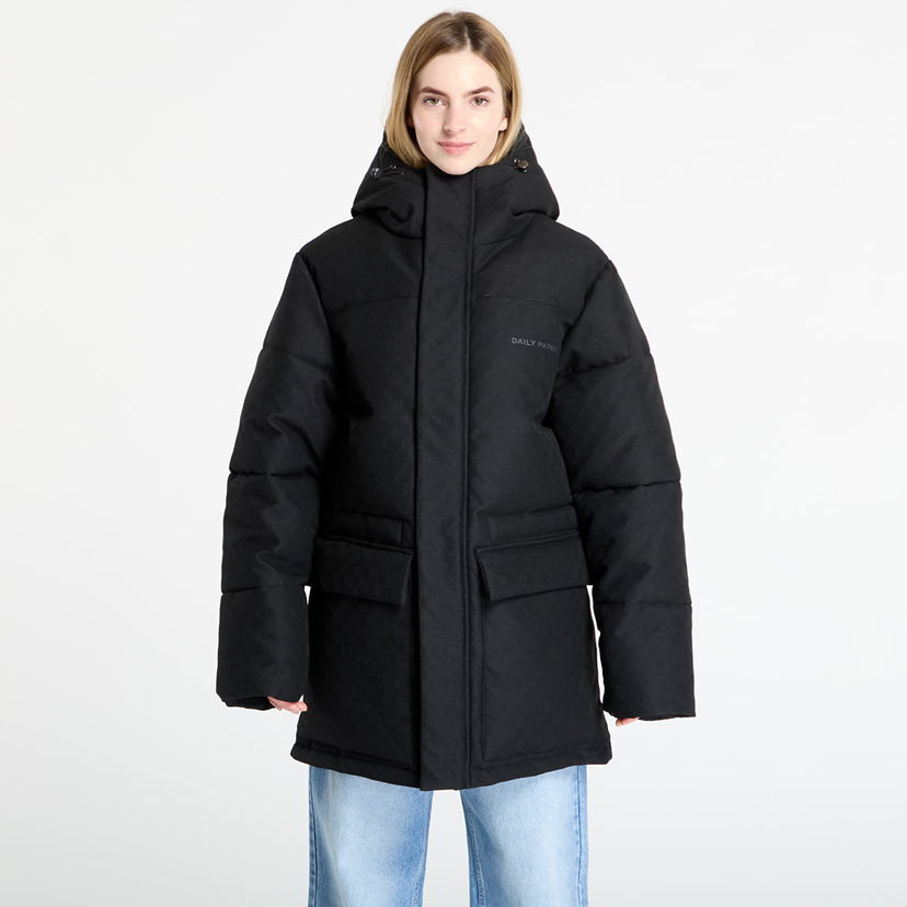 Puffer takki DAILY PAPER Daily Paper Oba Monogram Puffer Jacket Musta | 2521155