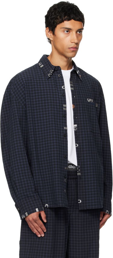 Paita Alexander Wang Alexander Wang Boxy Check Shirt Tummansininen | 6WC3251093, 1