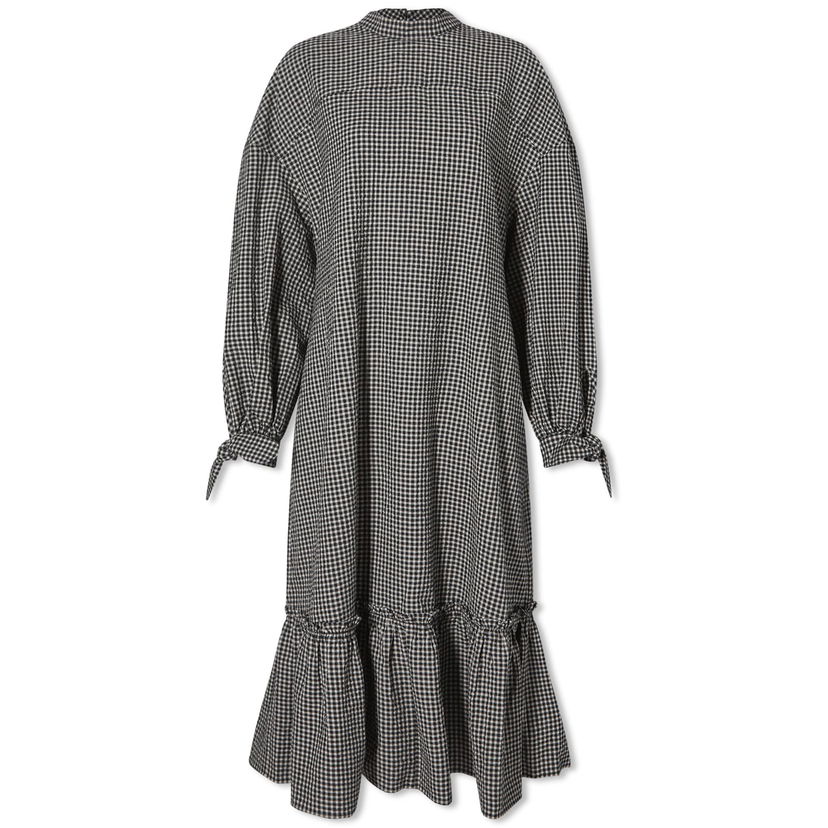 Mekko YMC YMC Rushmore Midi Dress With Long Sleeves Musta | Q1WAI-01