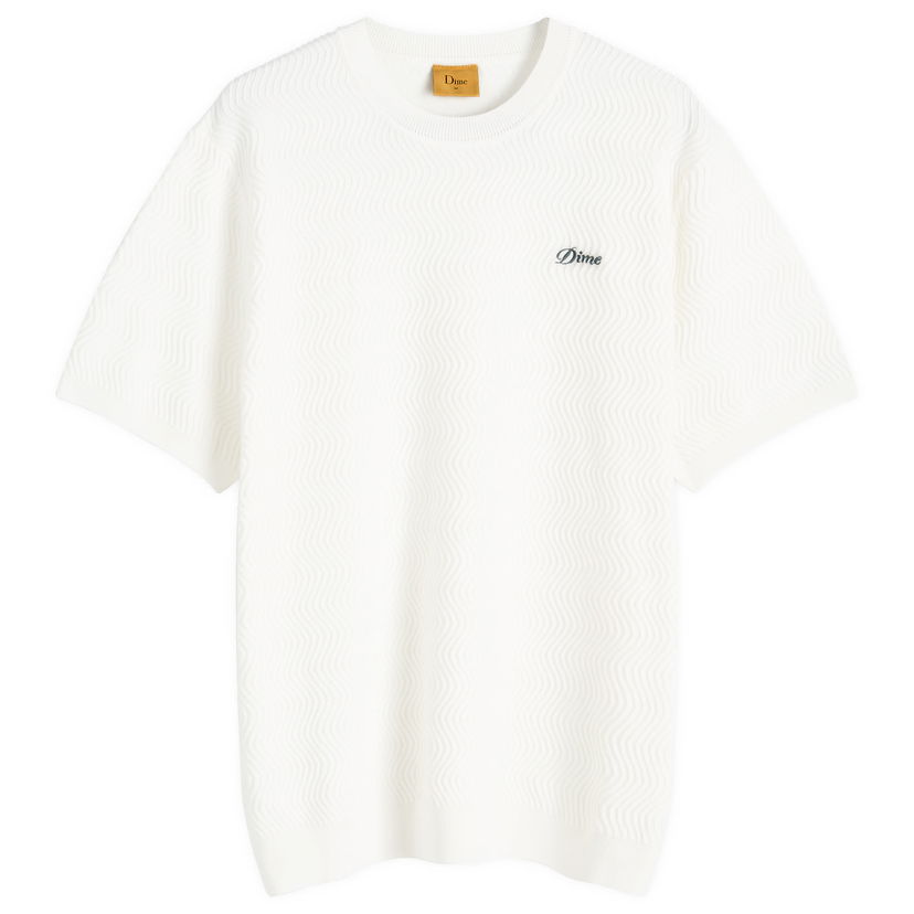 T-paita Dime Wave Knit T-Shirt Valkoinen | DIMESU248IVO