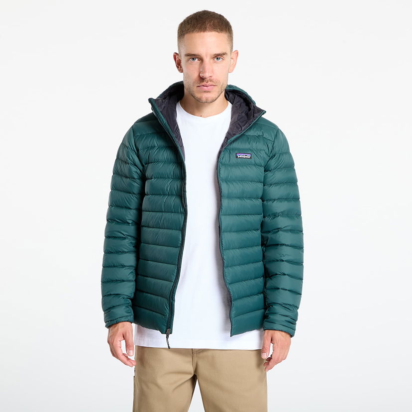Puffer takki Patagonia Down Sweater Hoody Vihreä | 84702 CASG