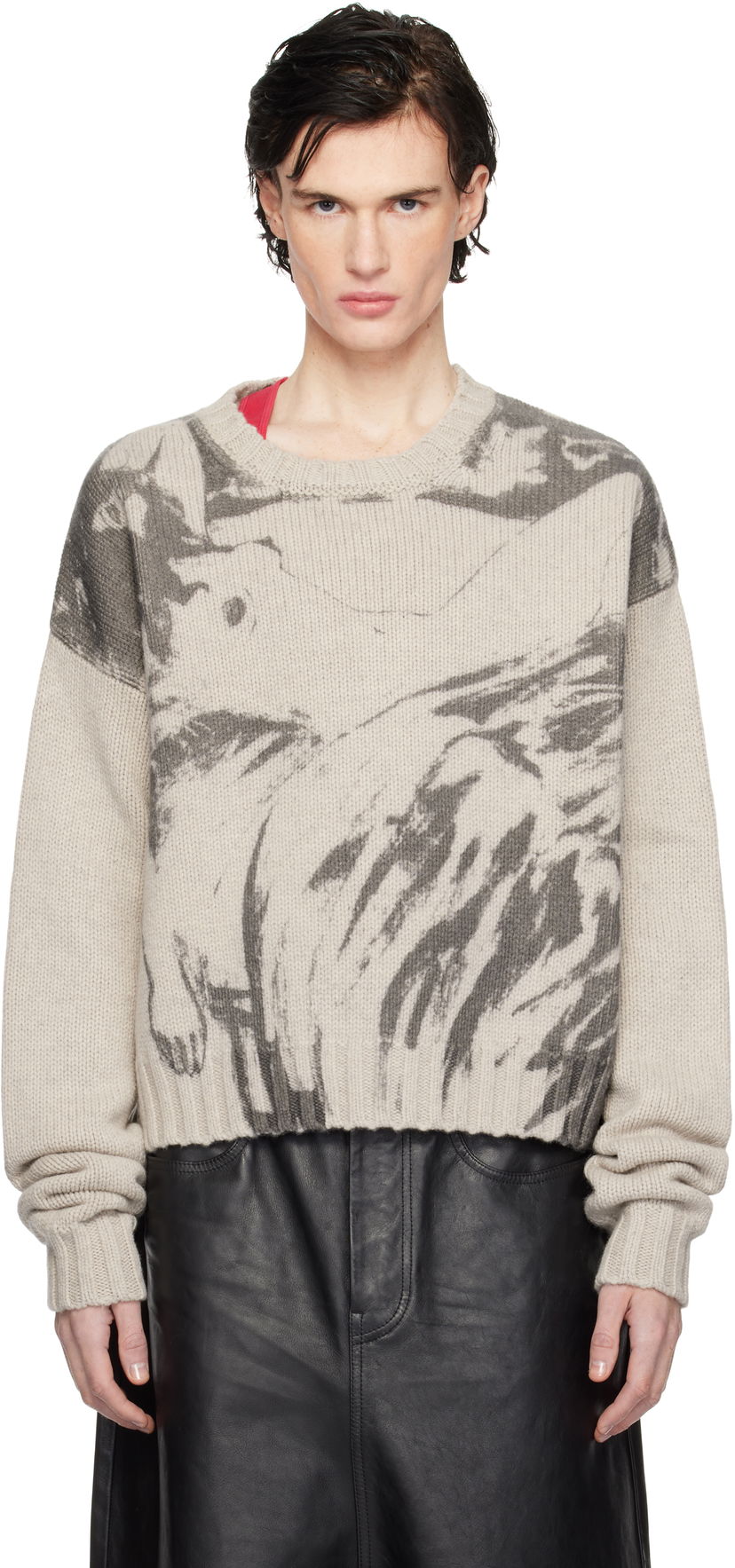 Villapaita Enfants Riches Déprimés 'Past in Vain' Printed Sweater Harmaa | 080-227