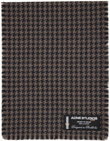 Huivi Acne Studios Houndstooth Scarf Harmaa | CA0264-, 0