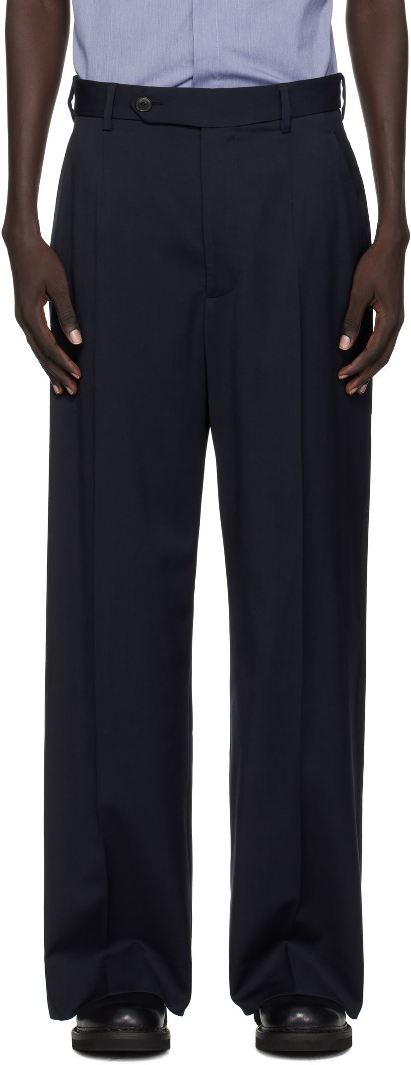 Housut Vivienne Westwood Vivienne Westwood Humphrey Pleated Trousers Tummansininen | 2F01001Q-W018V-