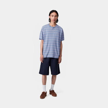 T-paita Carhartt WIP Carhartt WIP Brodine Stripe Short Sleeve T-Shirt Sininen | I035168_6, 2