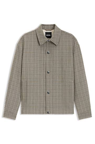 Takki BOSS Relaxed Fit Stretch Overshirt Beige | 50546049