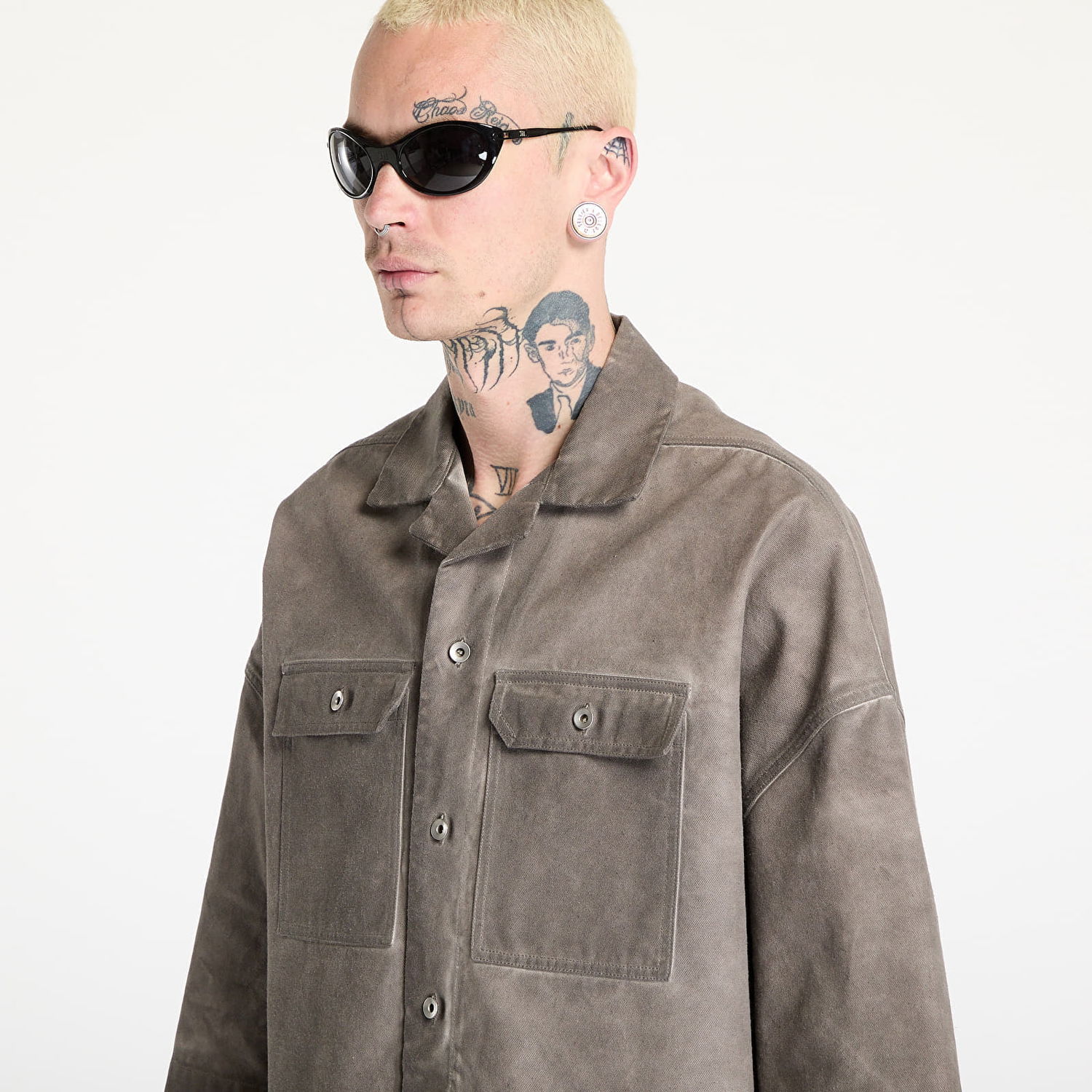 Paita Rick Owens Rick Owens DRKSHDW Magnum Tommy Shirt Harmaa | DU01E3290 CVS 34, 1