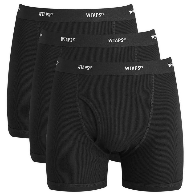Nyrkkeilijät WTAPS 3-Pack Skivvies Boxer Shorts Musta | 242MYDT-UWM03-BLK