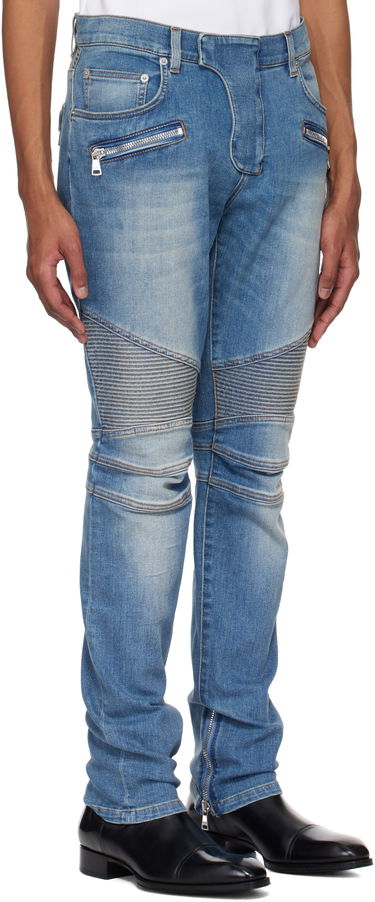 Jeans Balmain Balmain Slim-Fit Biker Jeans Sininen | EH1MG115DF44, 1