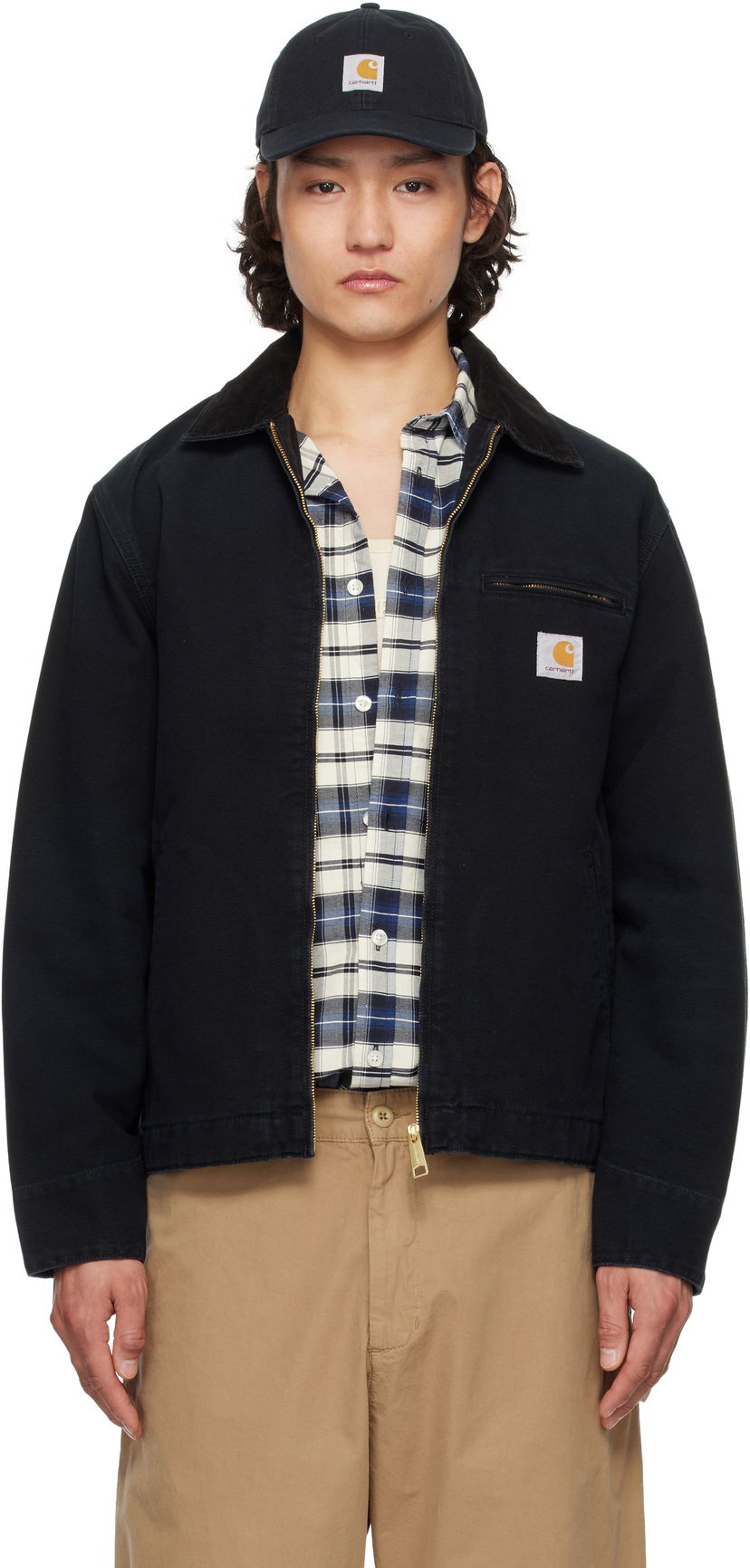 Takki Carhartt WIP Detroit Zip-Up Jacket Musta | I034819