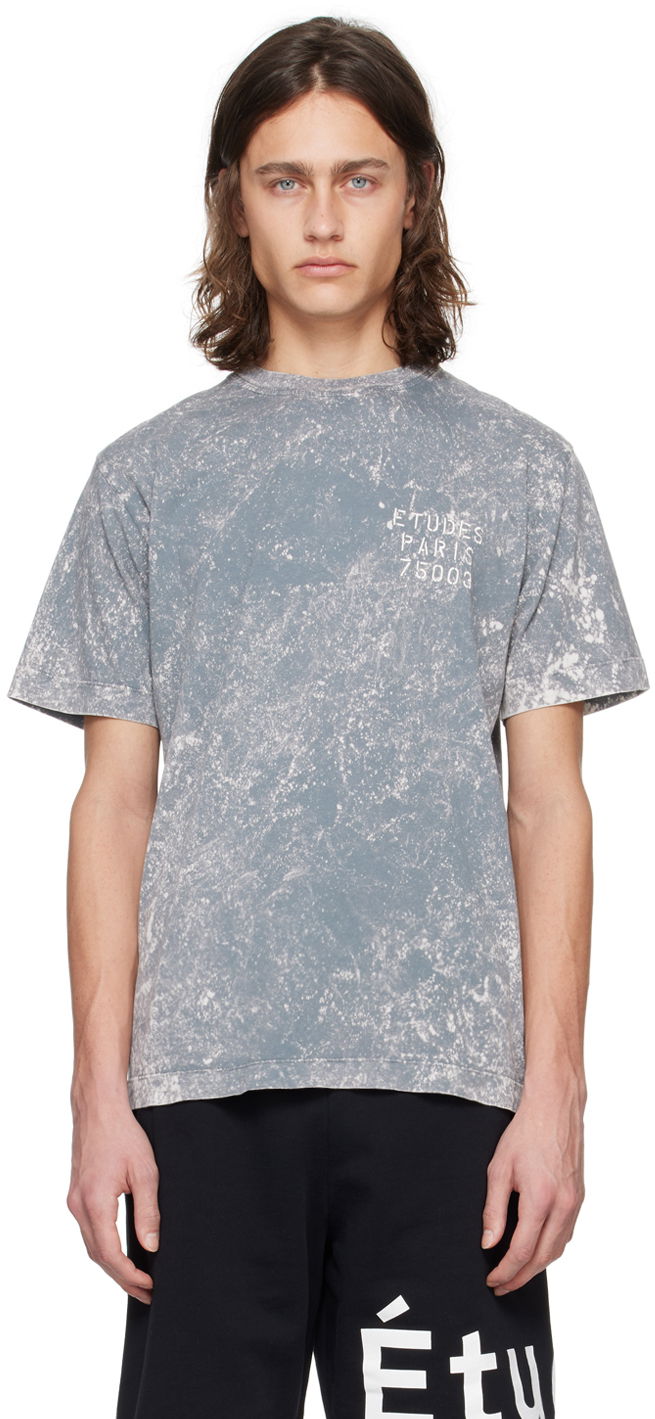 T-paita Études Wonder Small Stencil T-Shirt Sininen | E24MM103A00883