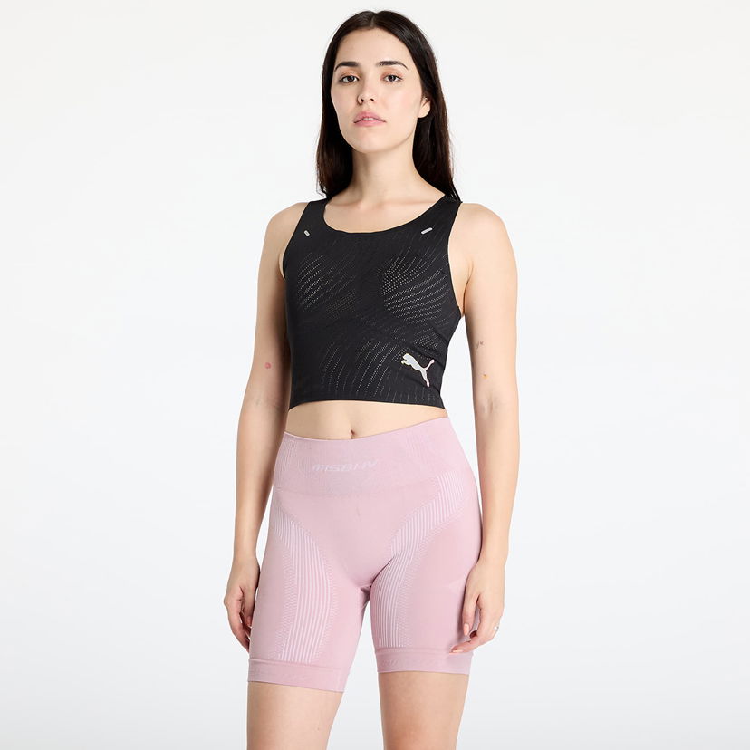 T-paita Puma Top Run Ultraspun Crop Top W Black Musta | 52506090
