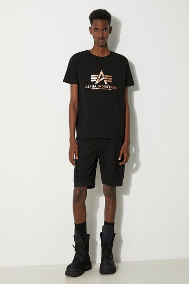 T-paita Alpha Industries Basic Fool Print T-Shirt Musta | 100501FP.365, 1