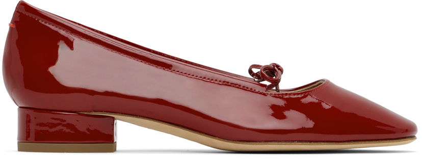 Mekko Aeyde Aeyde Darya Ballerina Flats Punainen | A11-FL-GLVR25BL16-FW24-985-048