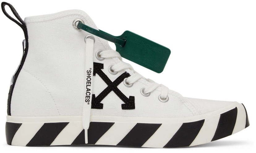Tennarit ja kengät Off-White Mid Vulcanized "White & Black" Valkoinen | OMIA119C99FAB0010110