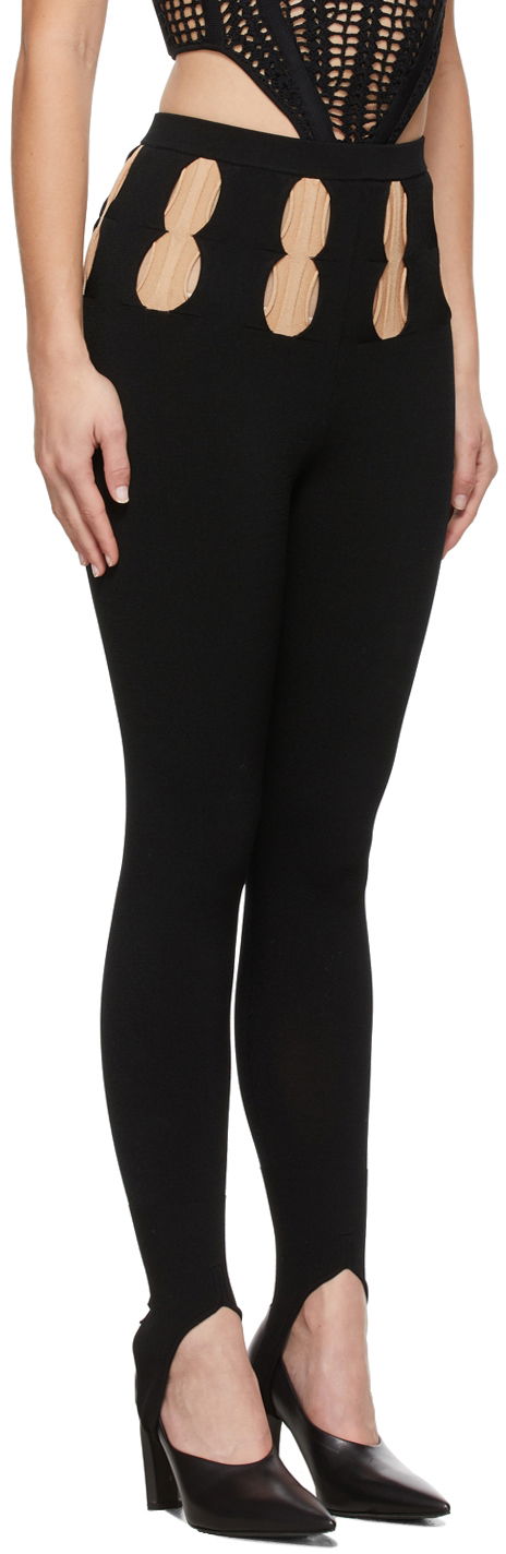 Leggingsit Dion Lee Double Stirrup Leggings Musta | C7015F21, 1
