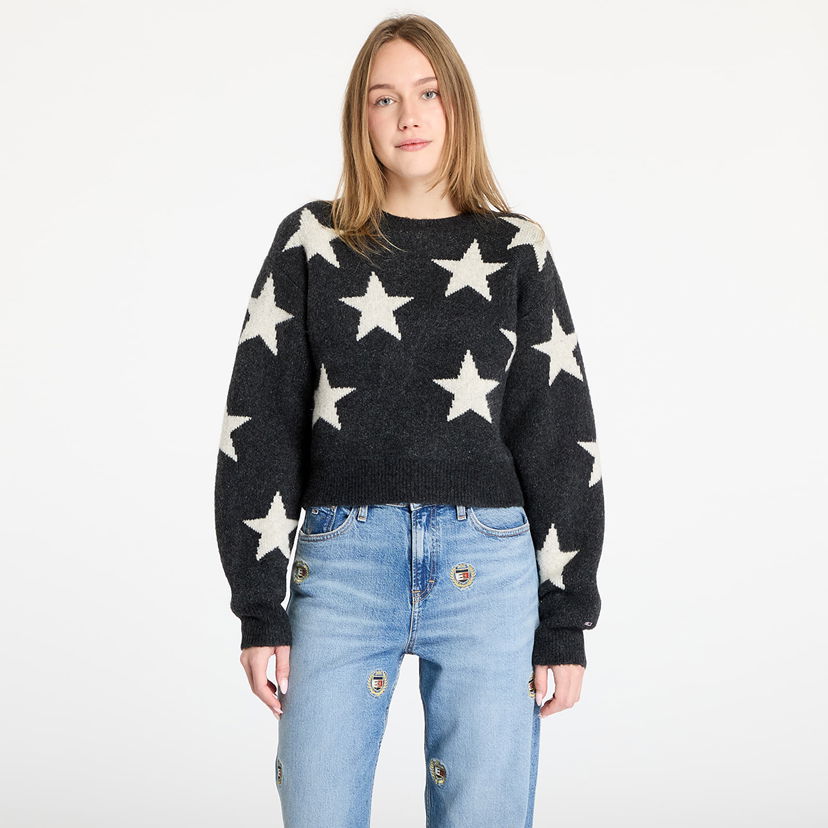 Villapaita Tommy Hilfiger Star Pattern Sweater Musta | DW0DW19915 0GL