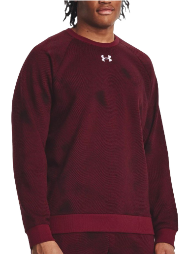 Huppari Under Armour Rival Fleece Printed Crew Sweat Burgundia | 1379756-600