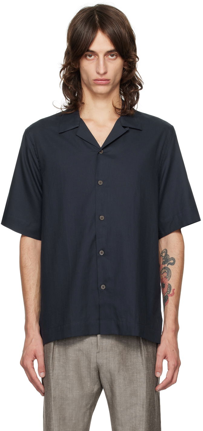 Paita Paul Smith Paul Smith Short Sleeve Button-Down Shirt Tummansininen | M1R-905U-N02417-49