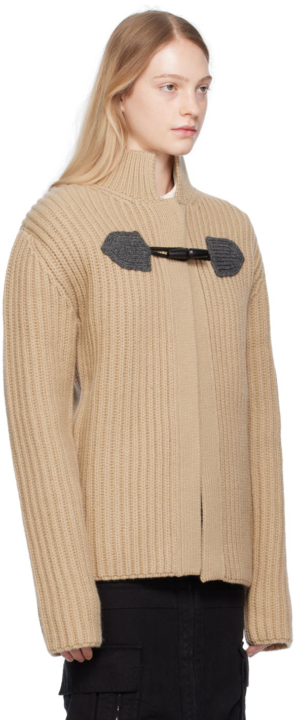 Villapaita We11done We11done Duffle Knit Cardigan Beige | WD-KC3-23-655-U-BG, 1
