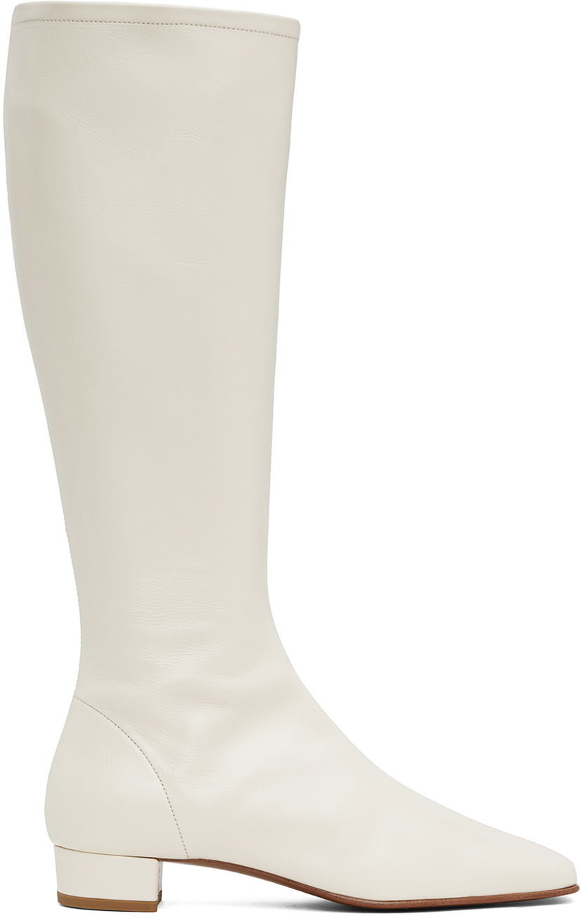 Tennarit ja kengät BY FAR Leather Knee-High Boots Valkoinen | 19FWEDIDFHL