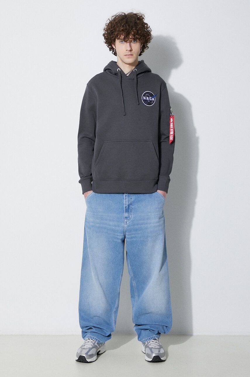 Huppari Alpha Industries NASA Orbit Hoodie Harmaa | 146339., 1