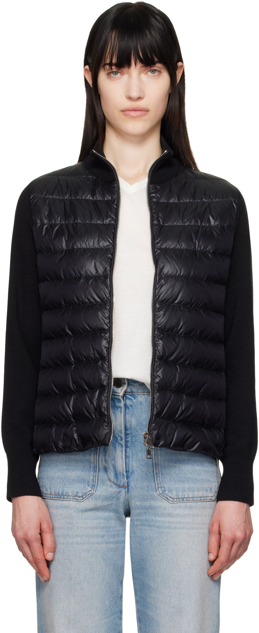 Villapaita Moncler Moncler Padded Wool Zip-Up Jacket Musta | K10939B00025M1131