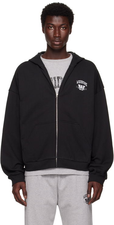 Huppari We11done We11done Collegiate Zip-Up Hoodie Musta | WD-TJ2-25-846-U-BK, 0