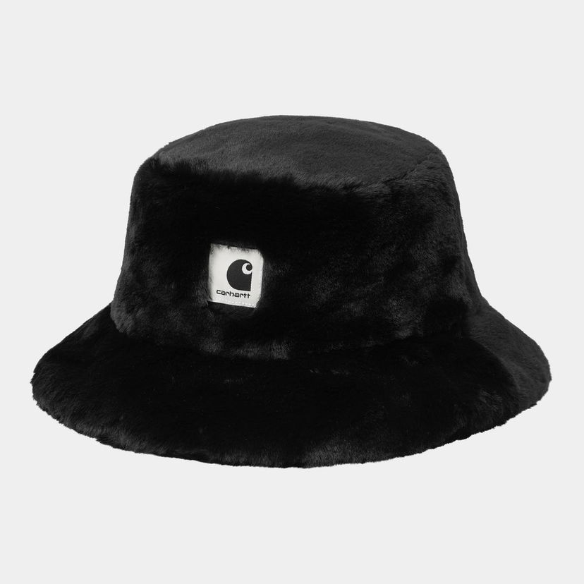 Hattu Carhartt WIP Olney Faux Fur Bucket Hat Musta | I035407_4