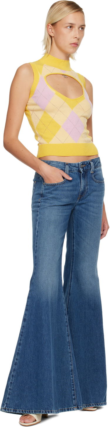 Liivi Diesel Argyle Pattern Cut-Out Sleeveless Mock Neck Top Monivärinen | A19500 0JLBB, 3